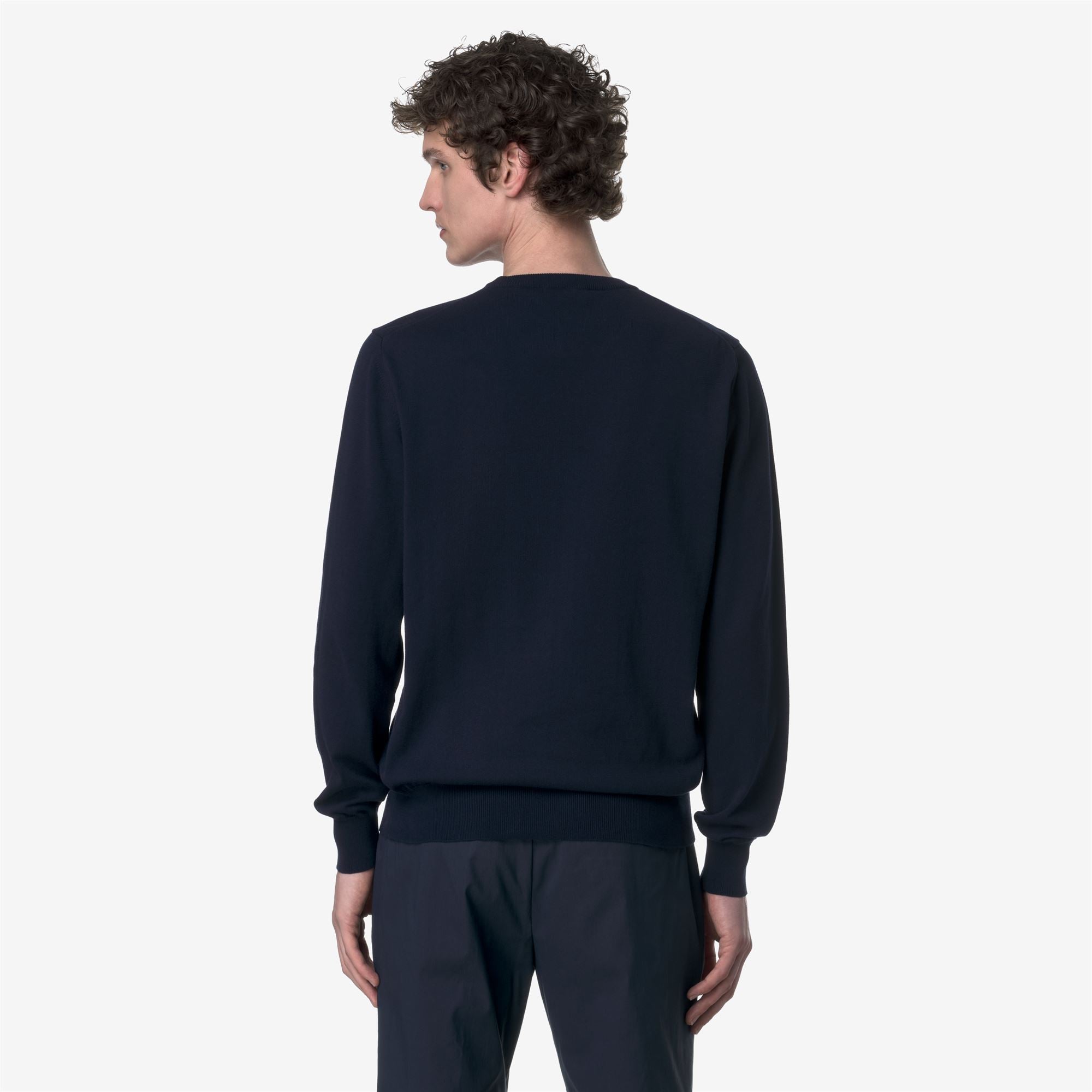 Knitwear_MAN_SEBASTIEN COTTON PS_Pull Over_Blue Depth - Commercial 6