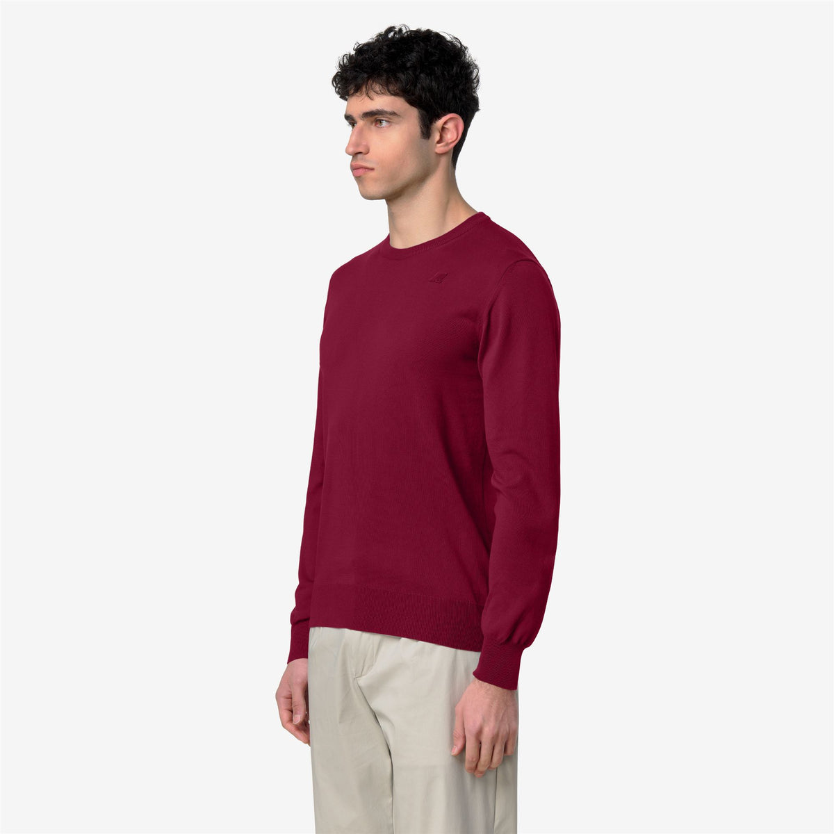 Knitwear_MAN_SEBASTIEN COTTON PS_Pull Over_Red Dk - Commercial 5