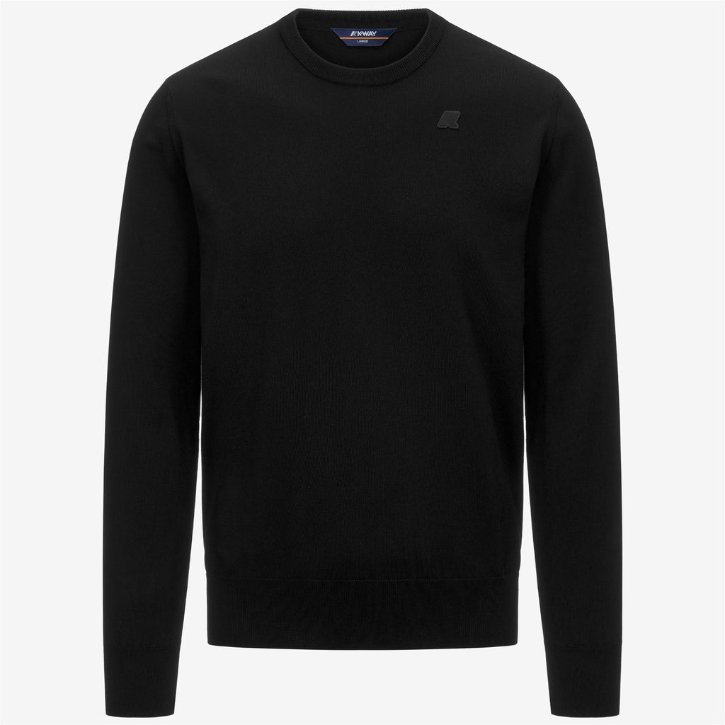 Knitwear_MAN_SEBASTIEN COTTON PS_Pull Over_Black Pure - Commercial 1