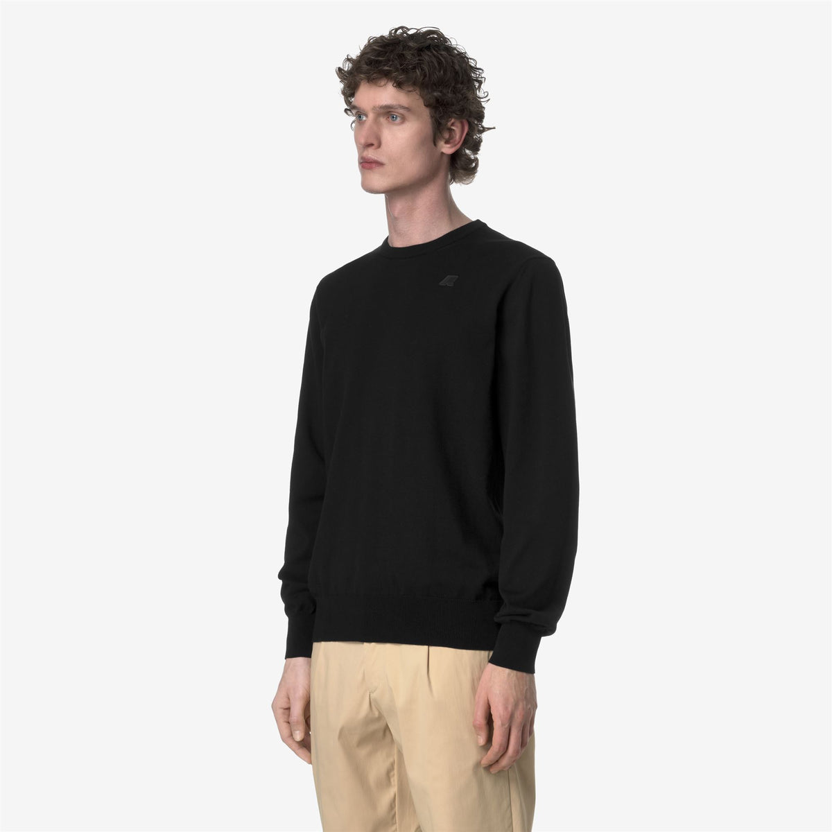 Knitwear_MAN_SEBASTIEN COTTON PS_Pull Over_Black Pure - Commercial 5