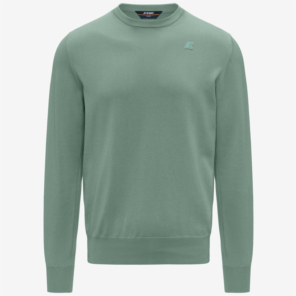 Knitwear_Man_SEBASTIEN COTTON PS_Pull Over_Green Blue Sage - Commercial 1