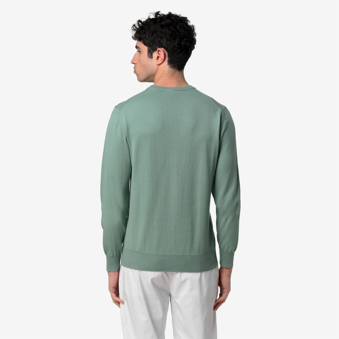 SEBASTIEN COTTON PS - KNITWEAR - Pull  Over - Man - GREEN BLUE SAGE main
