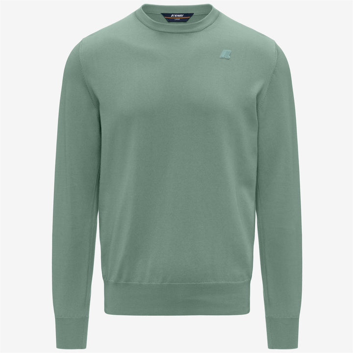 SEBASTIEN COTTON PS - KNITWEAR - Pull  Over - Man - GREEN BLUE SAGE 1