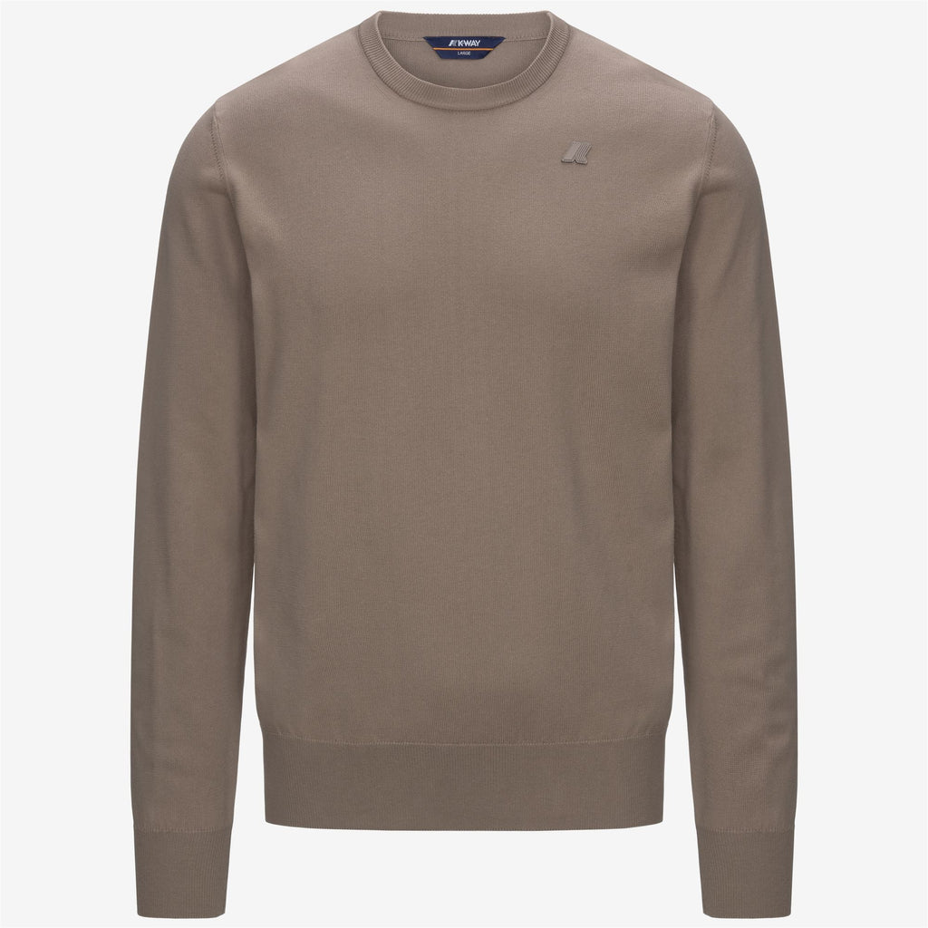Knitwear_MAN_SEBASTIEN COTTON PS_Pull Over_Beige Taupe - Commercial 1