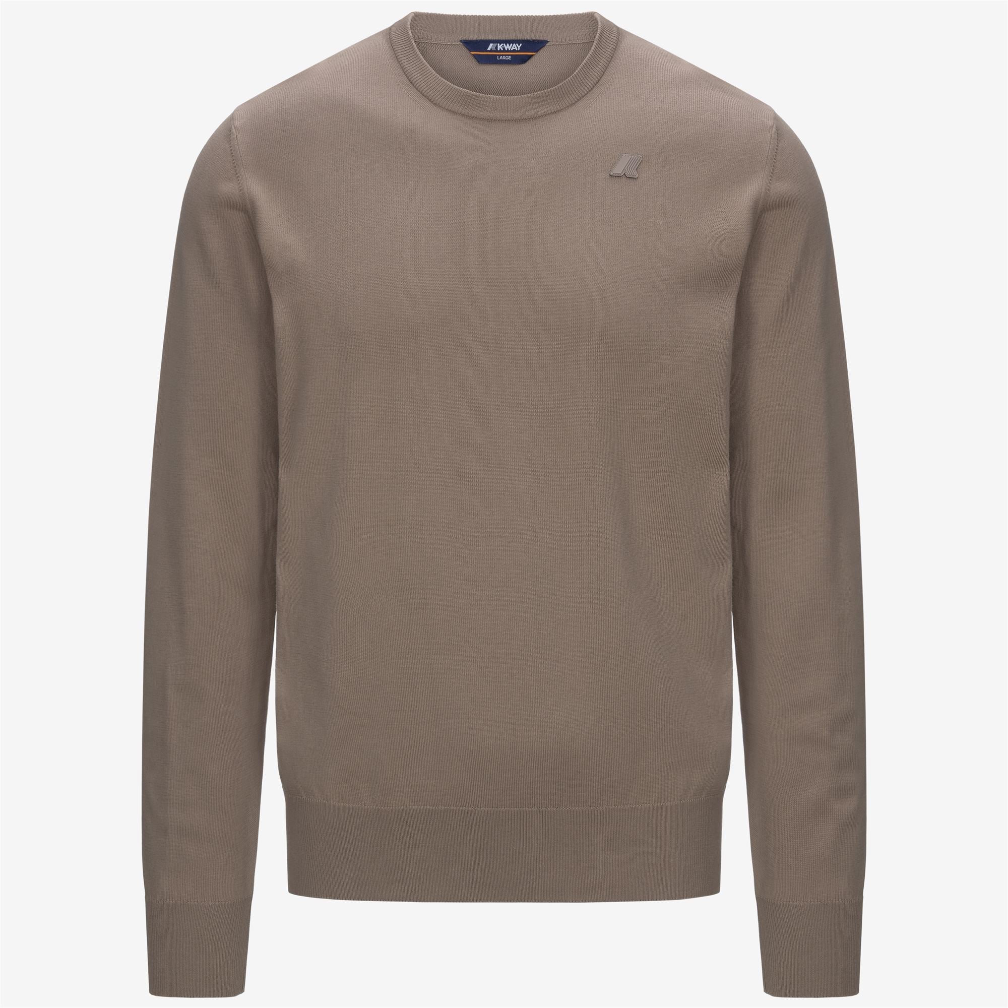 Knitwear_MAN_SEBASTIEN COTTON PS_Pull Over_Beige Taupe - Commercial 1