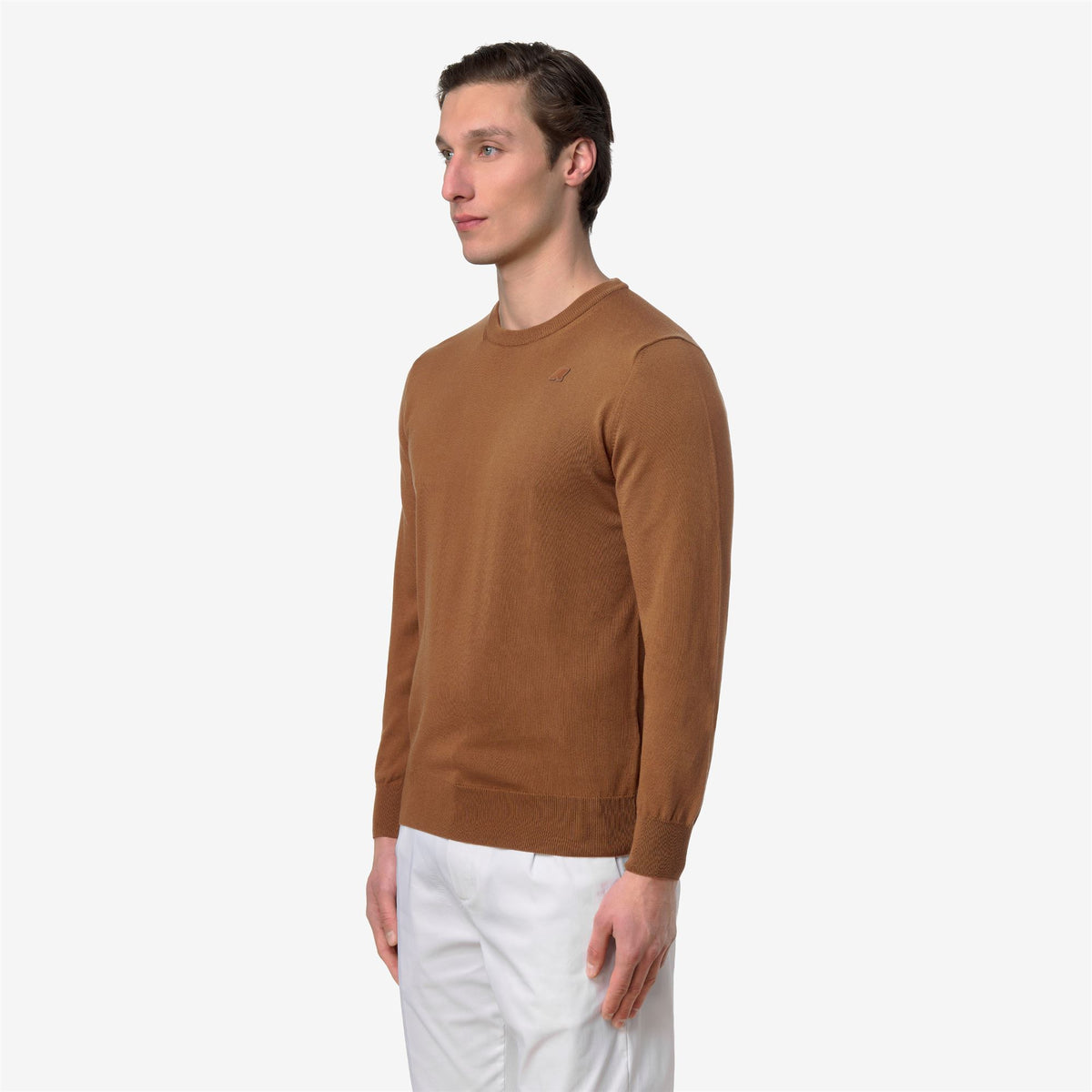 Knitwear_MAN_SEBASTIEN COTTON PS_Pull Over_Brown Bran - Commercial 5