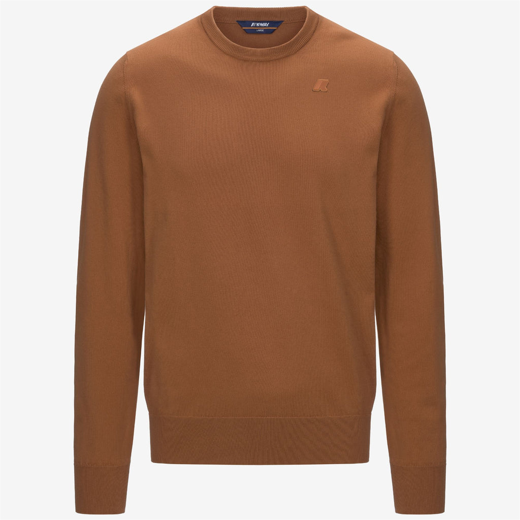 Knitwear_MAN_SEBASTIEN COTTON PS_Pull Over_Brown Bran - Commercial 1