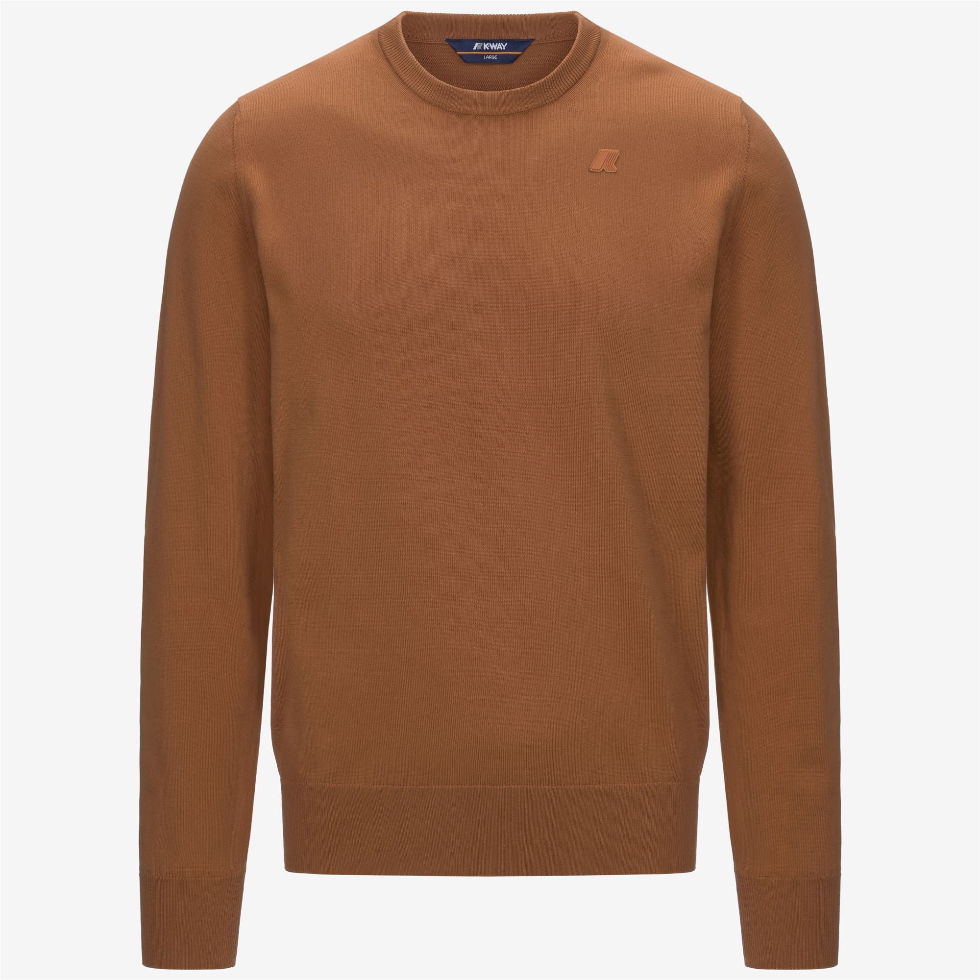 Knitwear_MAN_SEBASTIEN COTTON PS_Pull Over_Brown Bran - Commercial 1