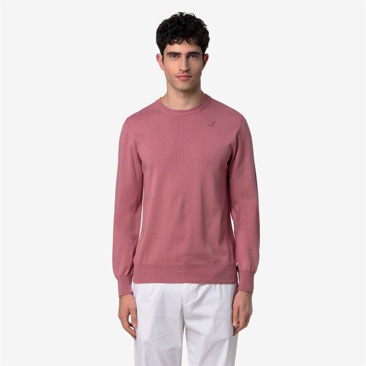 SEBASTIEN COTTON PS - KNITWEAR - Pull  Over - Man - VIOLET  PINKISH 3