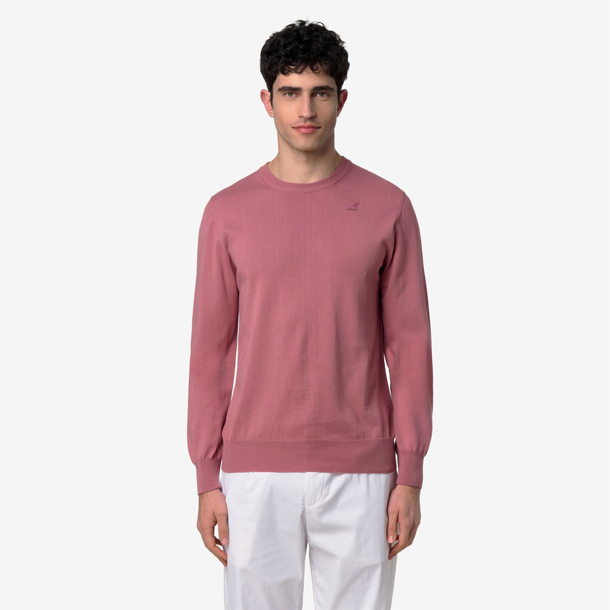 Knitwear_Man_SEBASTIEN COTTON PS_Pull Over_Violet  Pinkish - Commercial 4