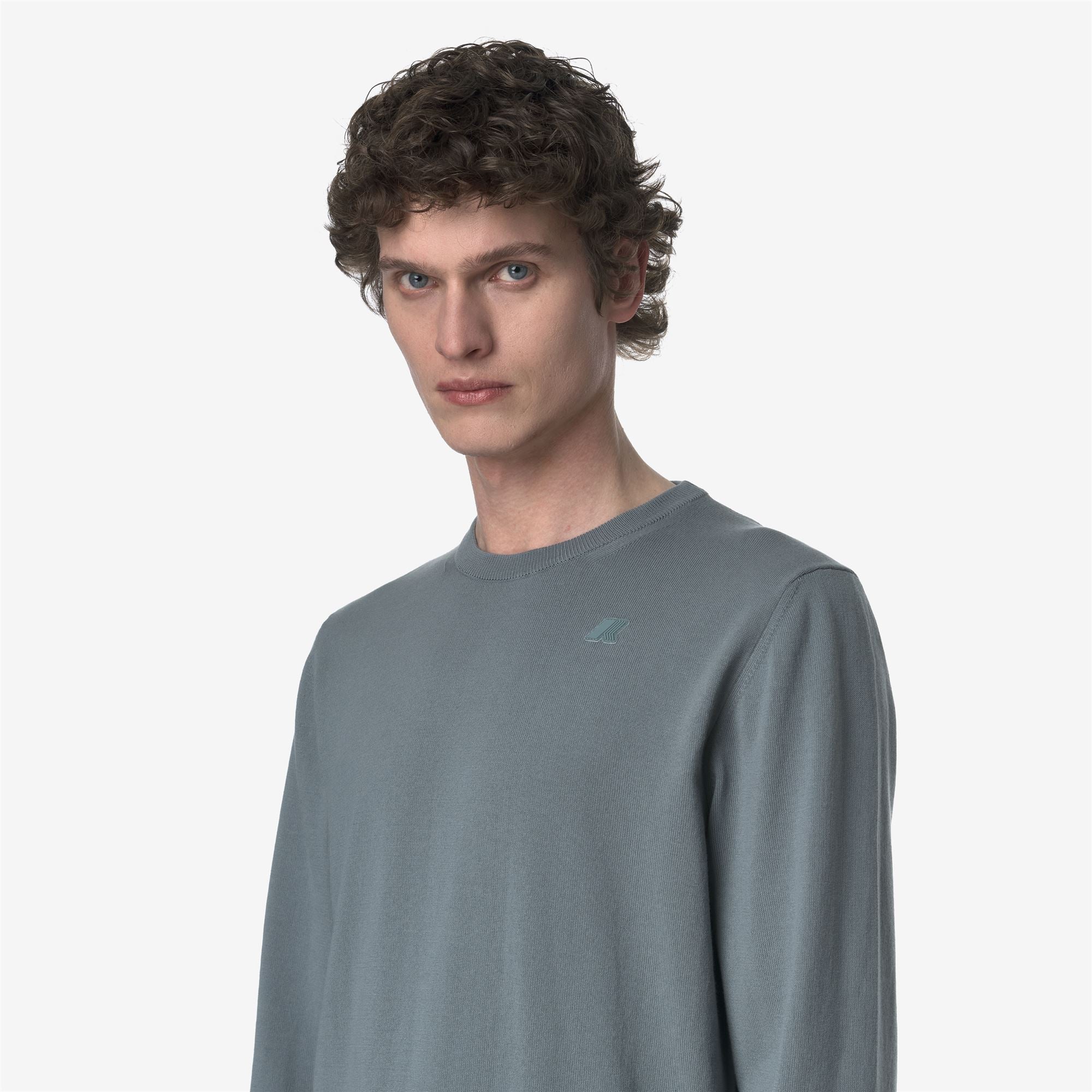 Knitwear_MAN_SEBASTIEN COTTON PS_Pull Over_Grey Sage - Commercial 7