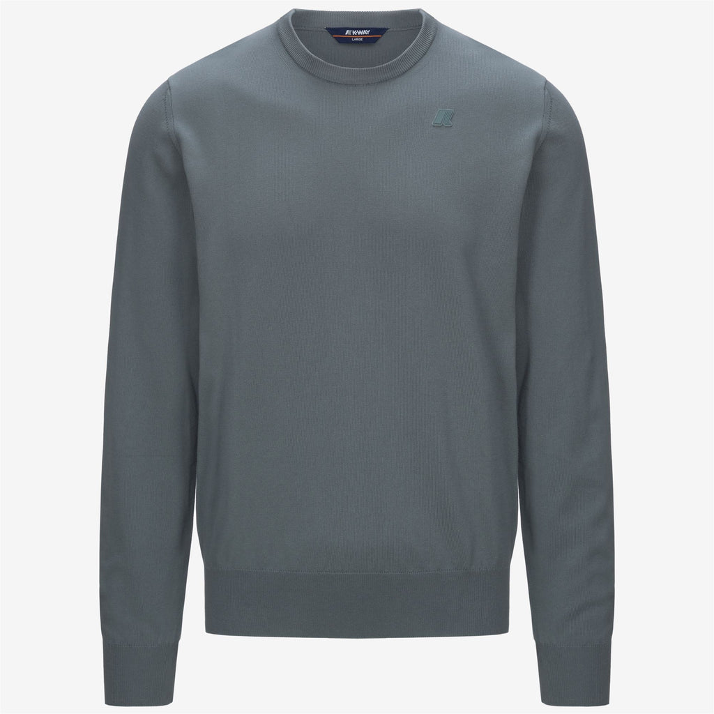 Knitwear_MAN_SEBASTIEN COTTON PS_Pull Over_Grey Sage - Commercial 1