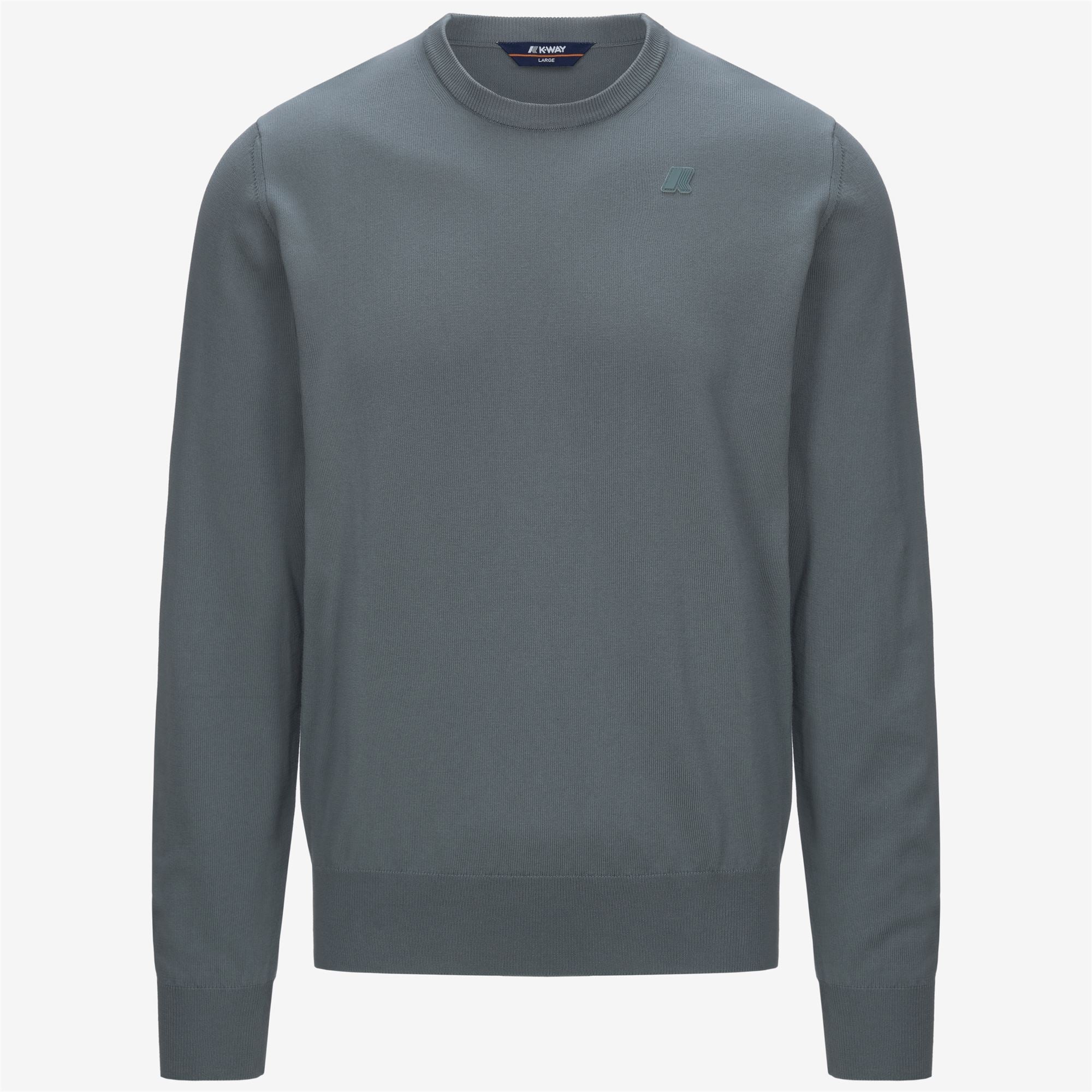Knitwear_MAN_SEBASTIEN COTTON PS_Pull Over_Grey Sage - Commercial 1