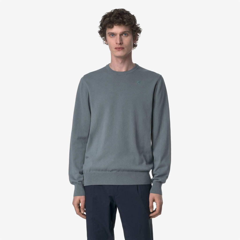 Knitwear_MAN_SEBASTIEN COTTON PS_Pull Over_Grey Sage - Commercial 4