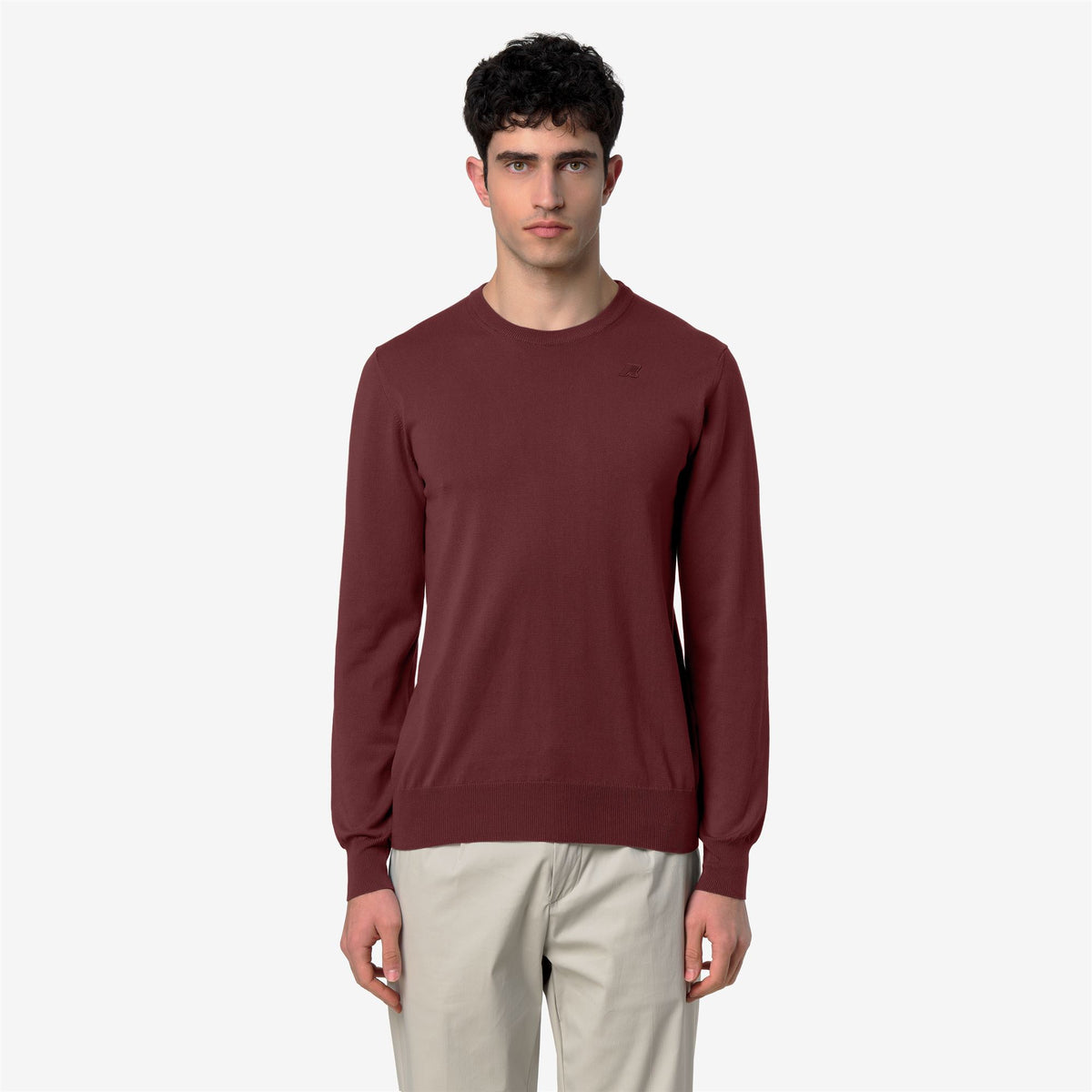 Knitwear_MAN_SEBASTIEN COTTON PS_Pull Over_Brown Fiery - Commercial 4