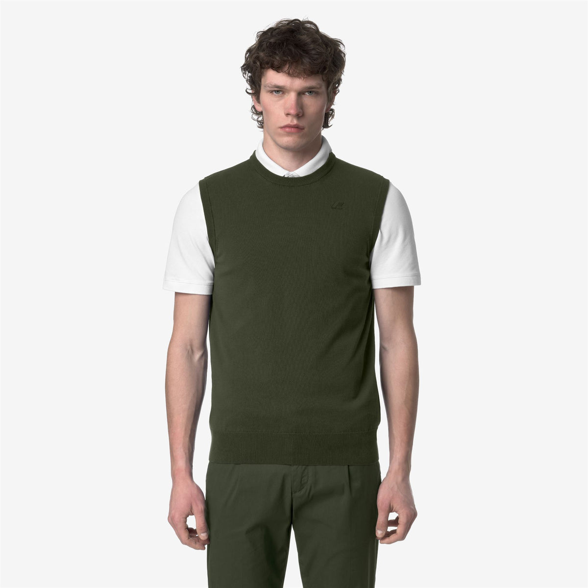 Knitwear_MAN_JEANO COTTON PS_Vest_Green Africa - Commercial 4