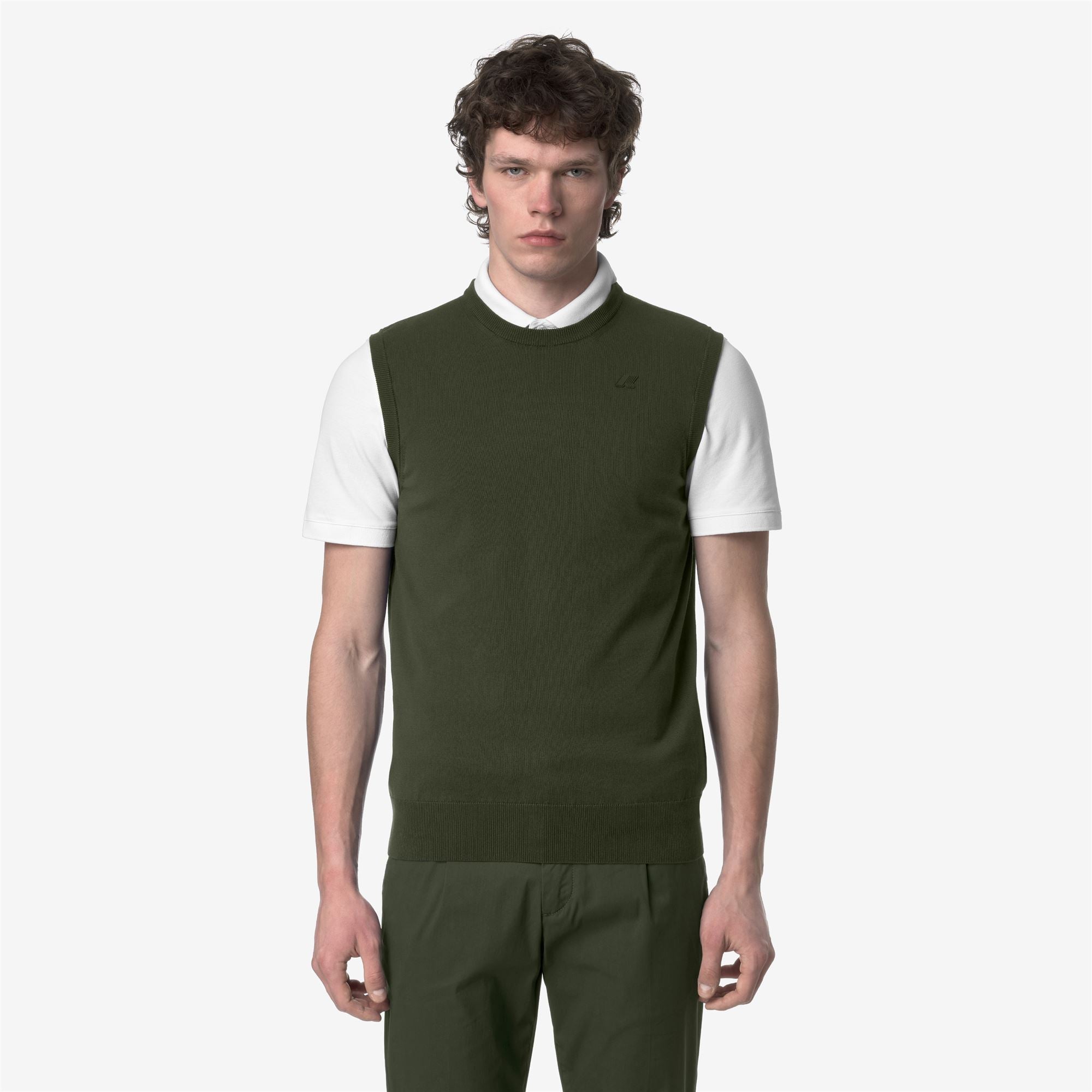 Knitwear_MAN_JEANO COTTON PS_Vest_Green Africa - Commercial 4
