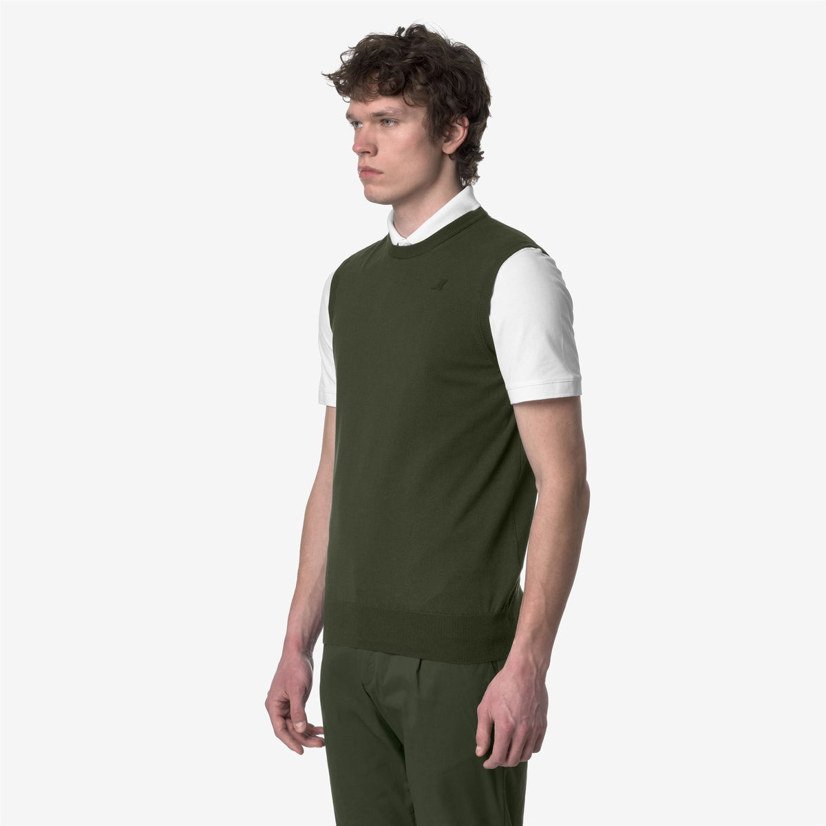 Knitwear_MAN_JEANO COTTON PS_Vest_Green Africa - Commercial 5