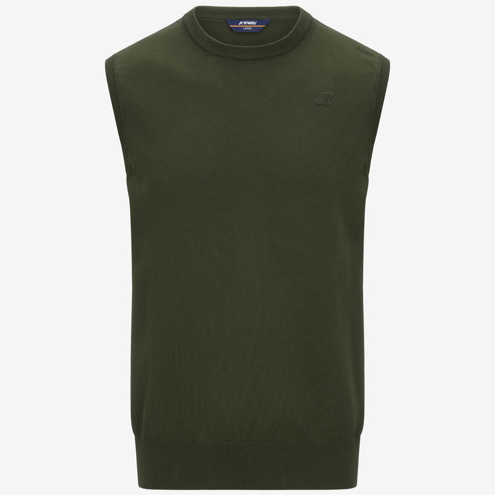 Brown green Men's Cotton Crewneck Vest for Summer Wear 5