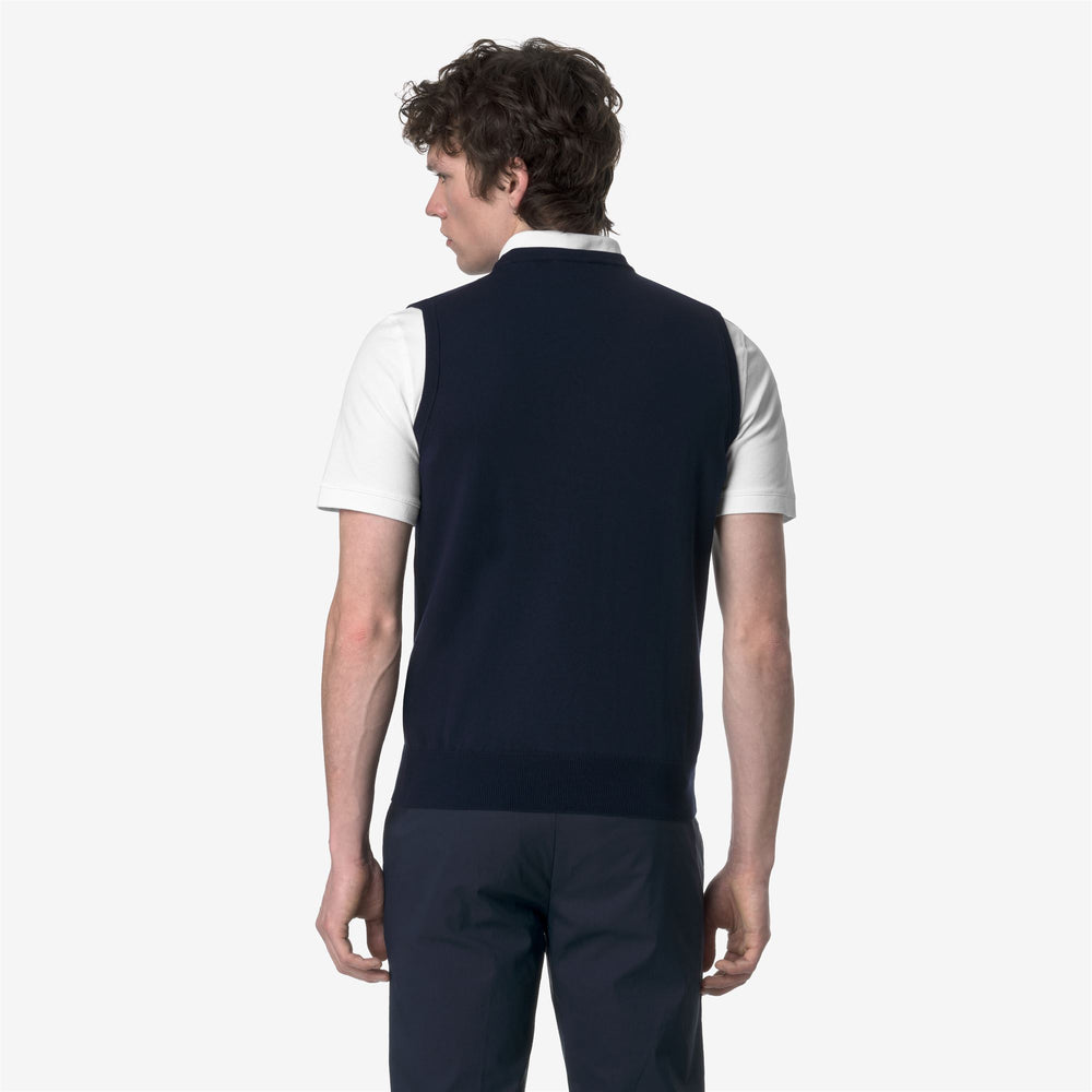 Blue Men's Cotton Crewneck Vest for Summer Casual Wear 02