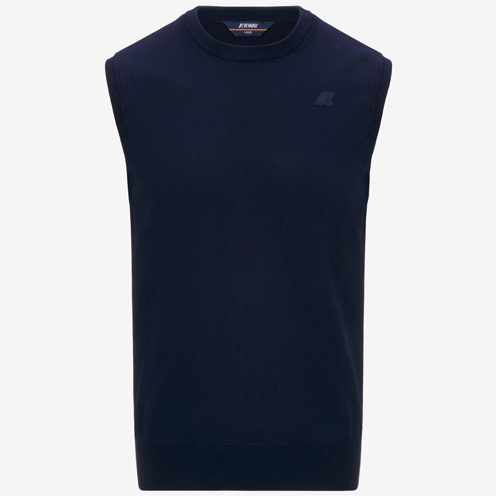 Blue Men's Cotton Crewneck Vest for Summer Casual Wear 5