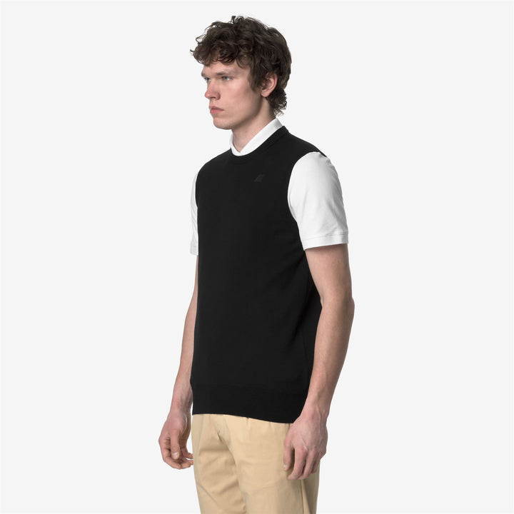 Black Grey Men's Cotton Crewneck Vest for Summer Wear 2