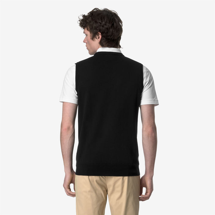 Black Grey Men's Cotton Crewneck Vest for Summer Wear 3