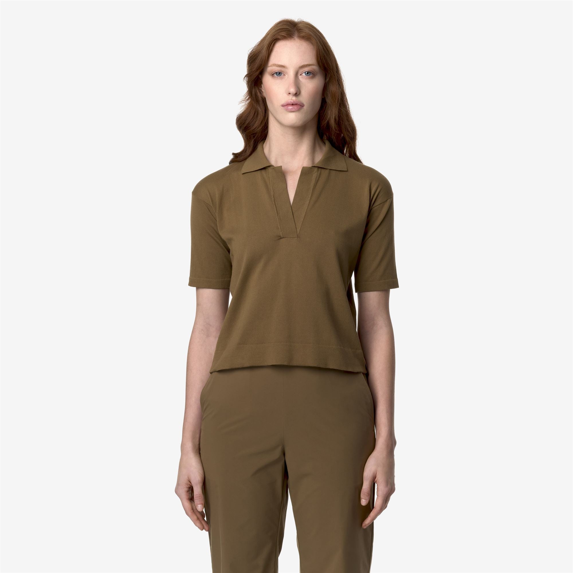 Knitwear_Woman_MARLHES_Polo_Brown Corda - Commercial 4