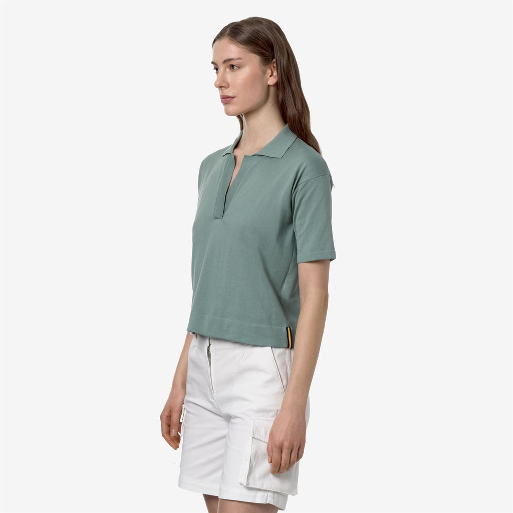 Knitwear_Woman_MARLHES_Polo_Green Mold - Commercial 5