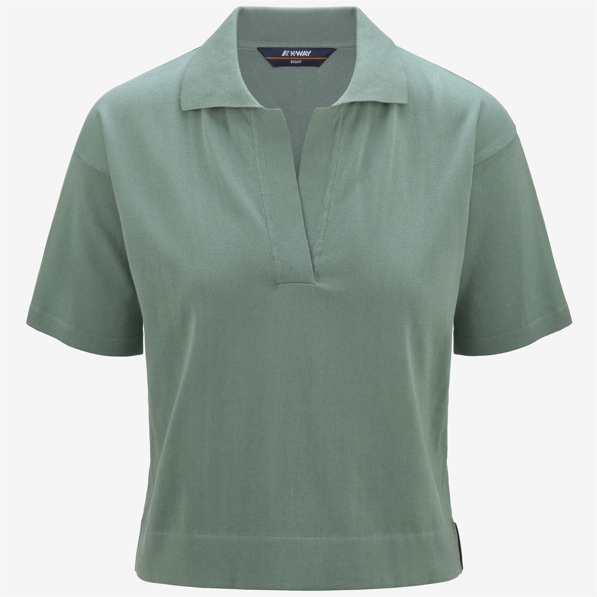 Knitwear_Woman_MARLHES_Polo_Green Mold - Commercial 1