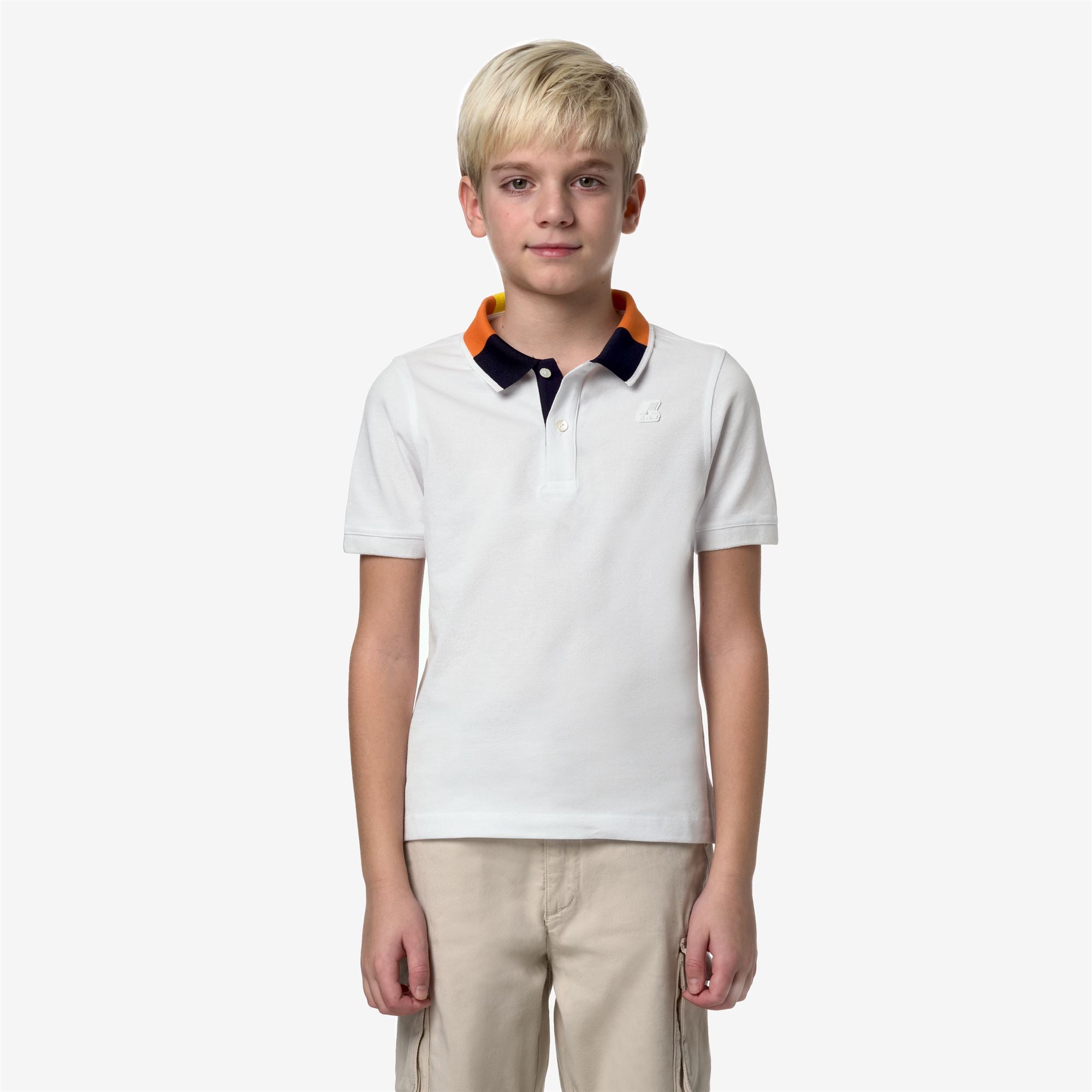 Polo Shirts_Boy_P. VIN COLOR BLOCK_Polo_White - Commercial 4
