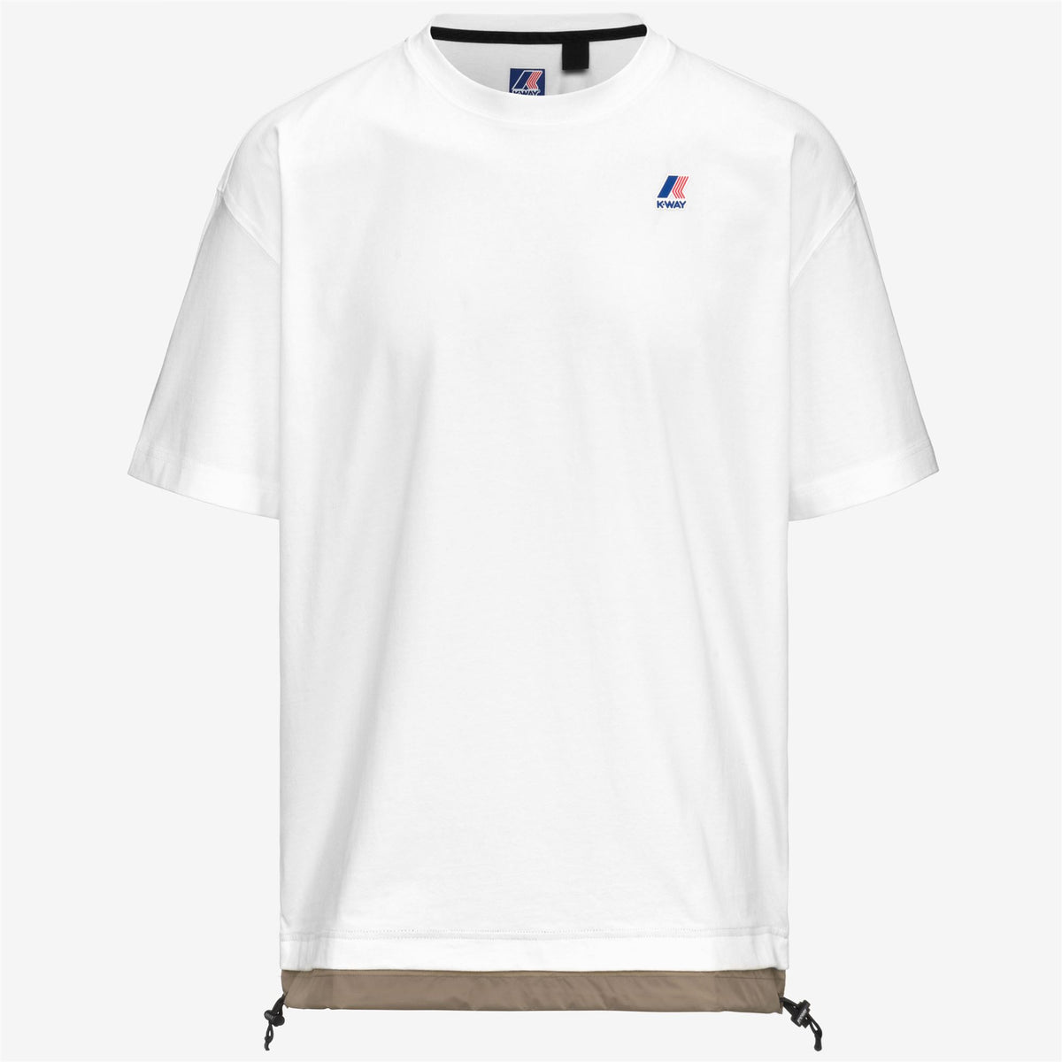 T-Shirts & Top_Unisex_LE VRAI SERILLE NYLON PC_T-Shirt_White - Beige Taupe - Commercial 1