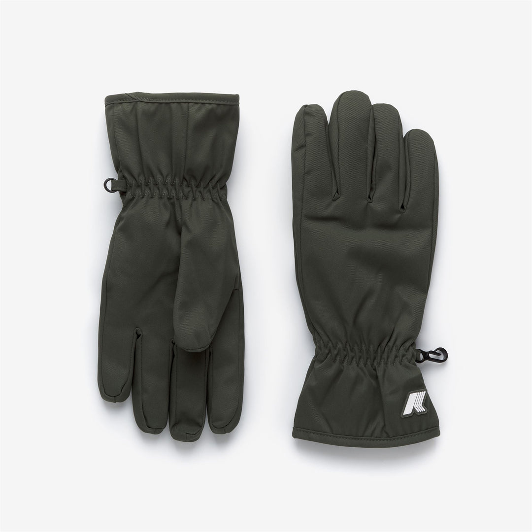 Grey Green Unisex Warm Winter Gloves with Water-Resistant Fabric 01