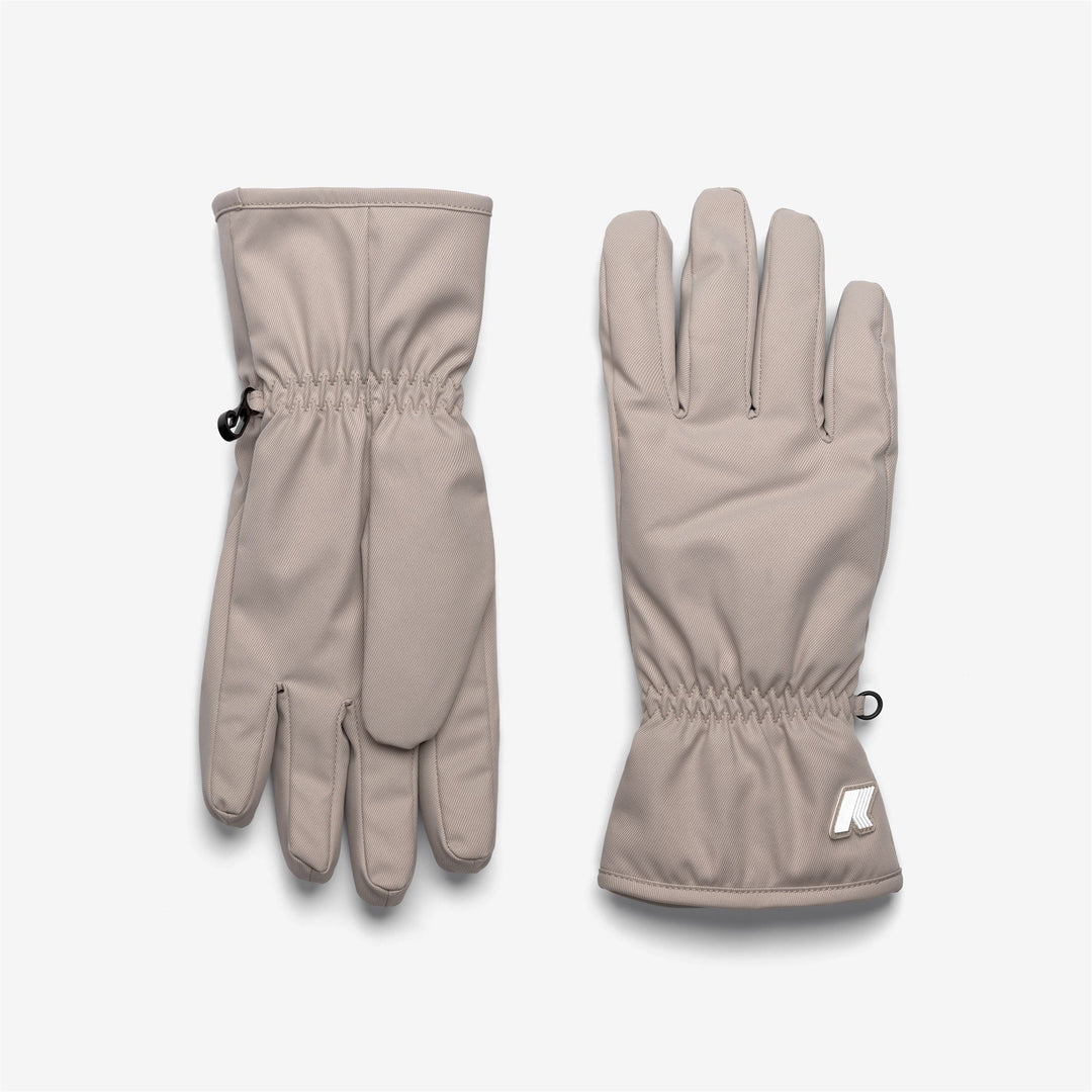 Beige unisex Winter Twill Gloves with Padding 01