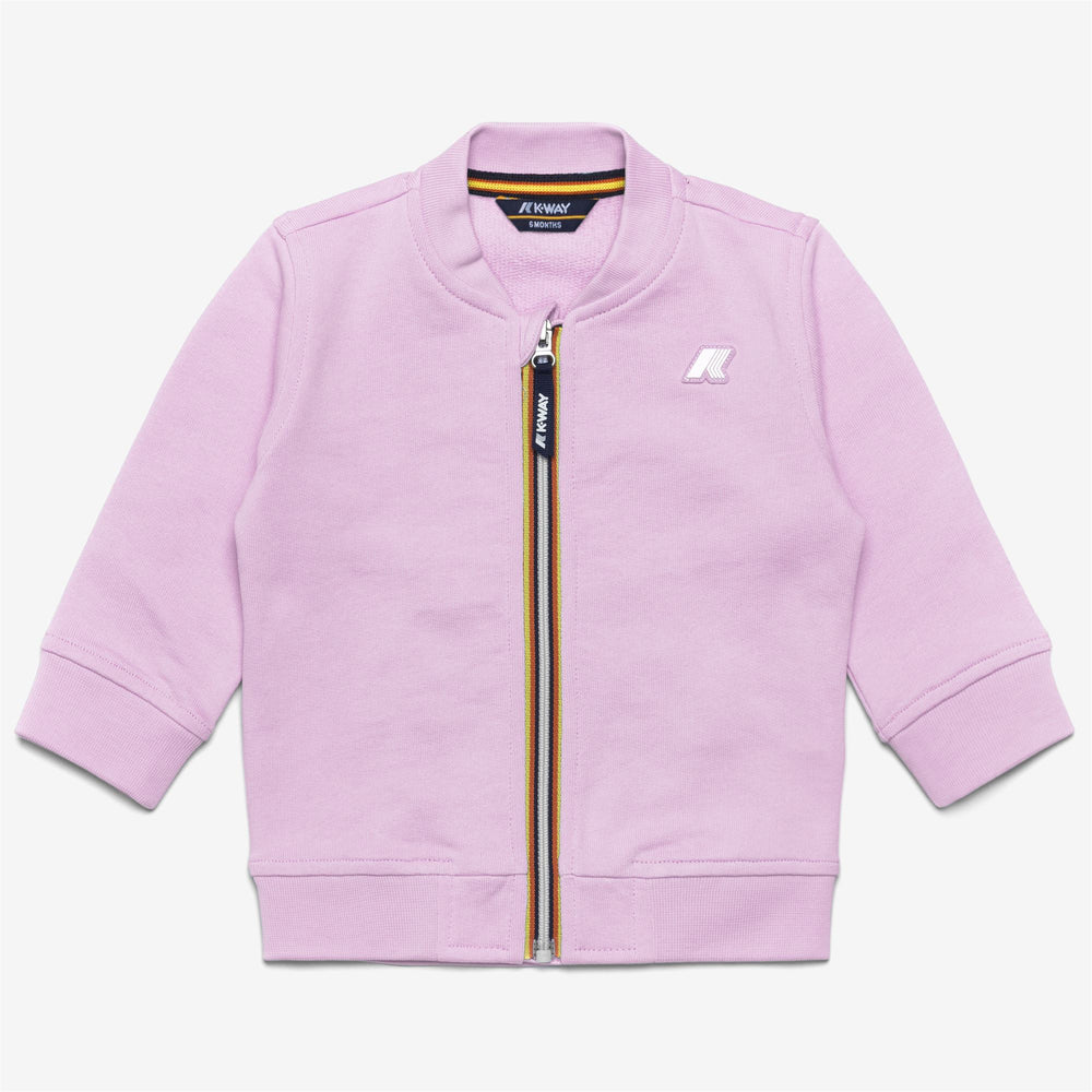 Conjunto unisex de sudadera y pantalón de felpa francesa para niño en color violeta 02