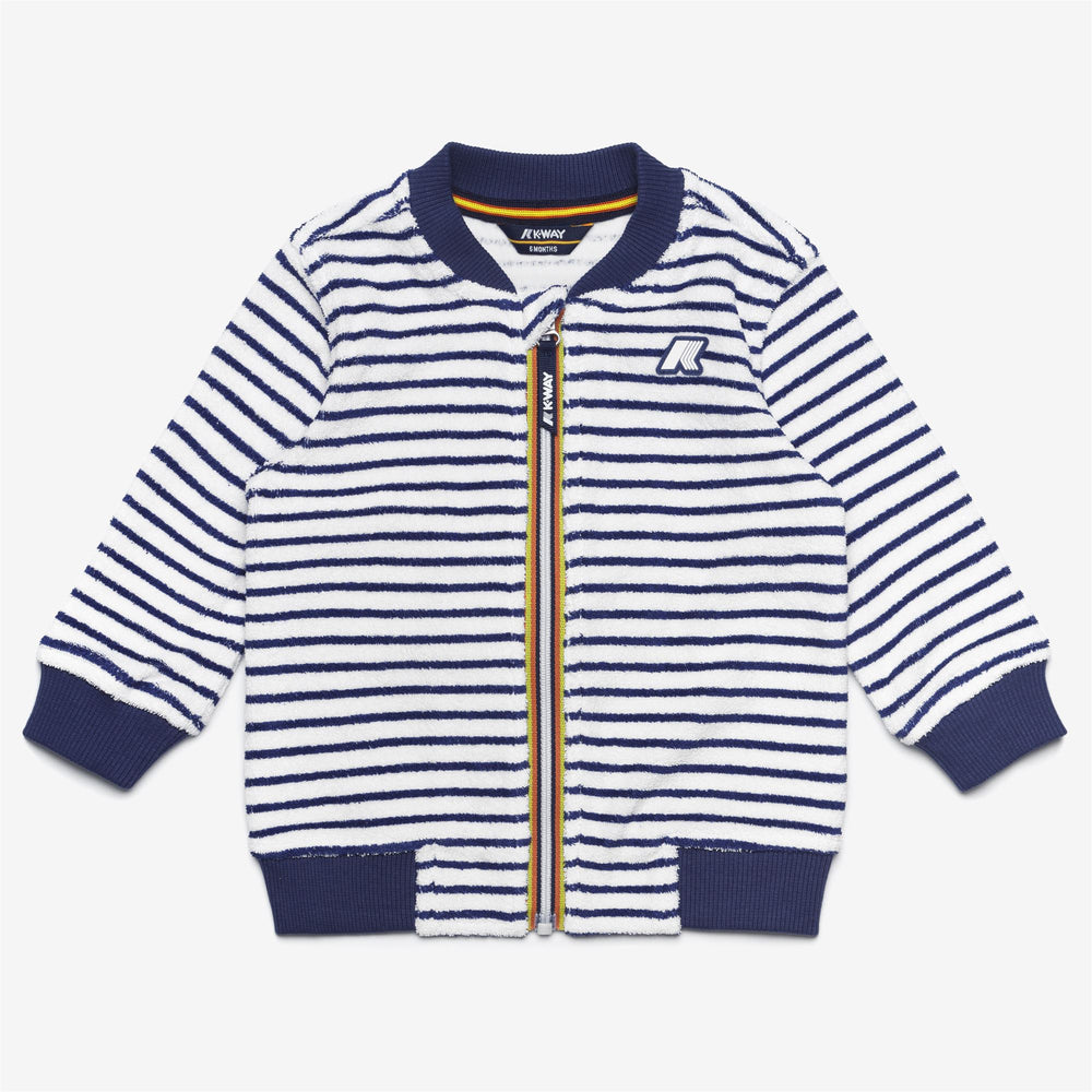 Completo unisex bianco per bambini composto da pantaloncini in spugna di cotone e felpa con zip 02