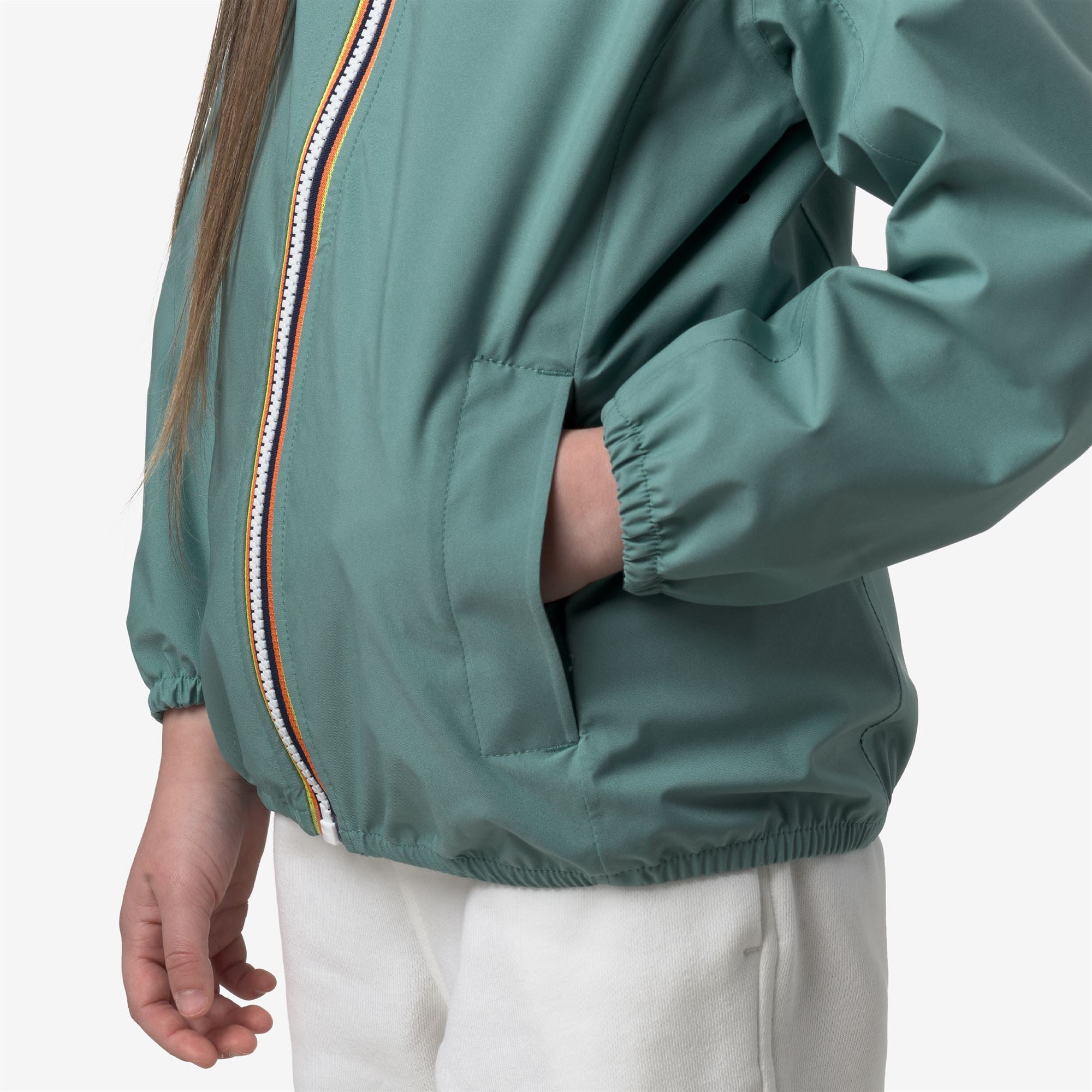 Jackets_Girl_P. LILY STRETCH DOT_Short_Green Mine - Commercial 7