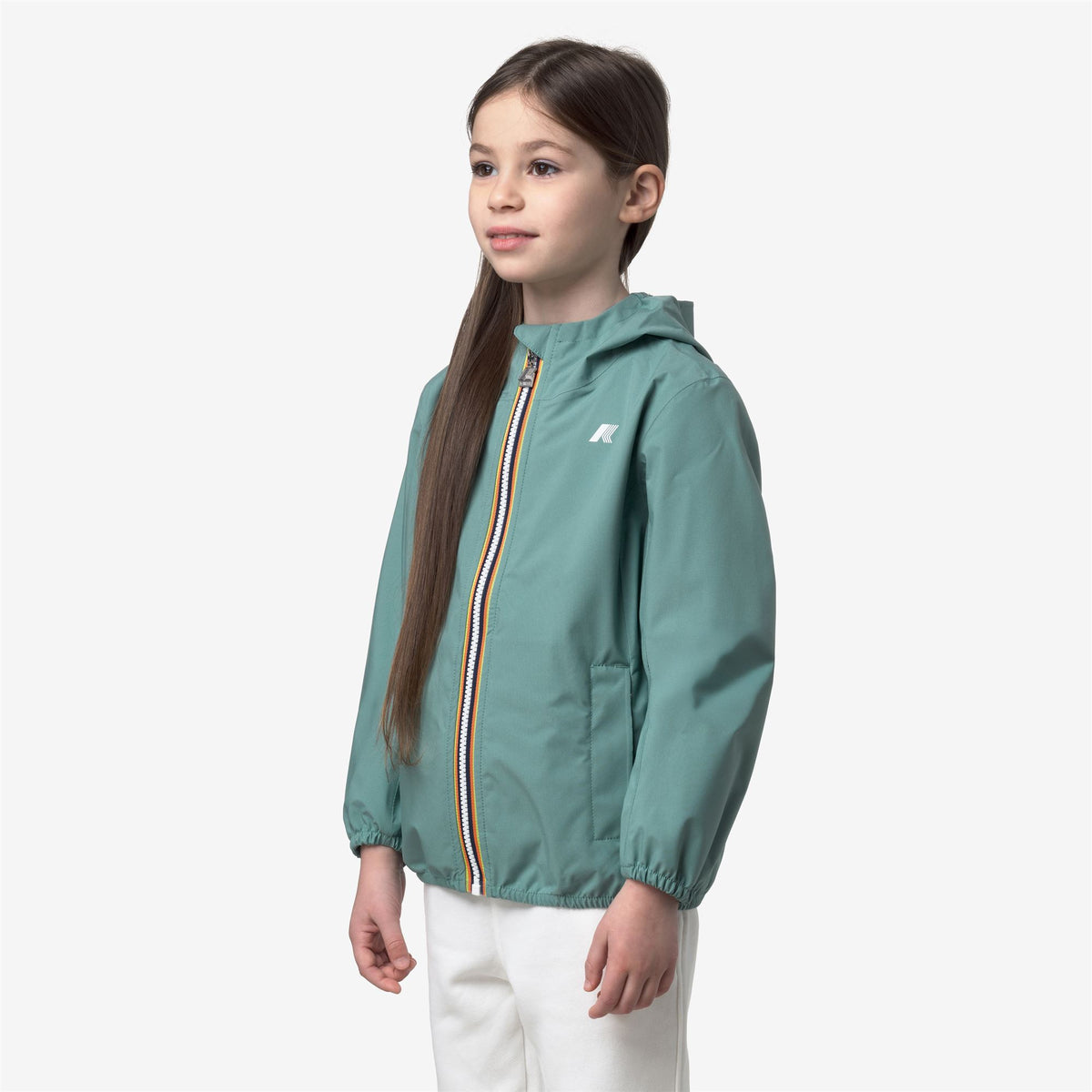 Jackets_Girl_P. LILY STRETCH DOT_Short_Green Mine - Commercial 5