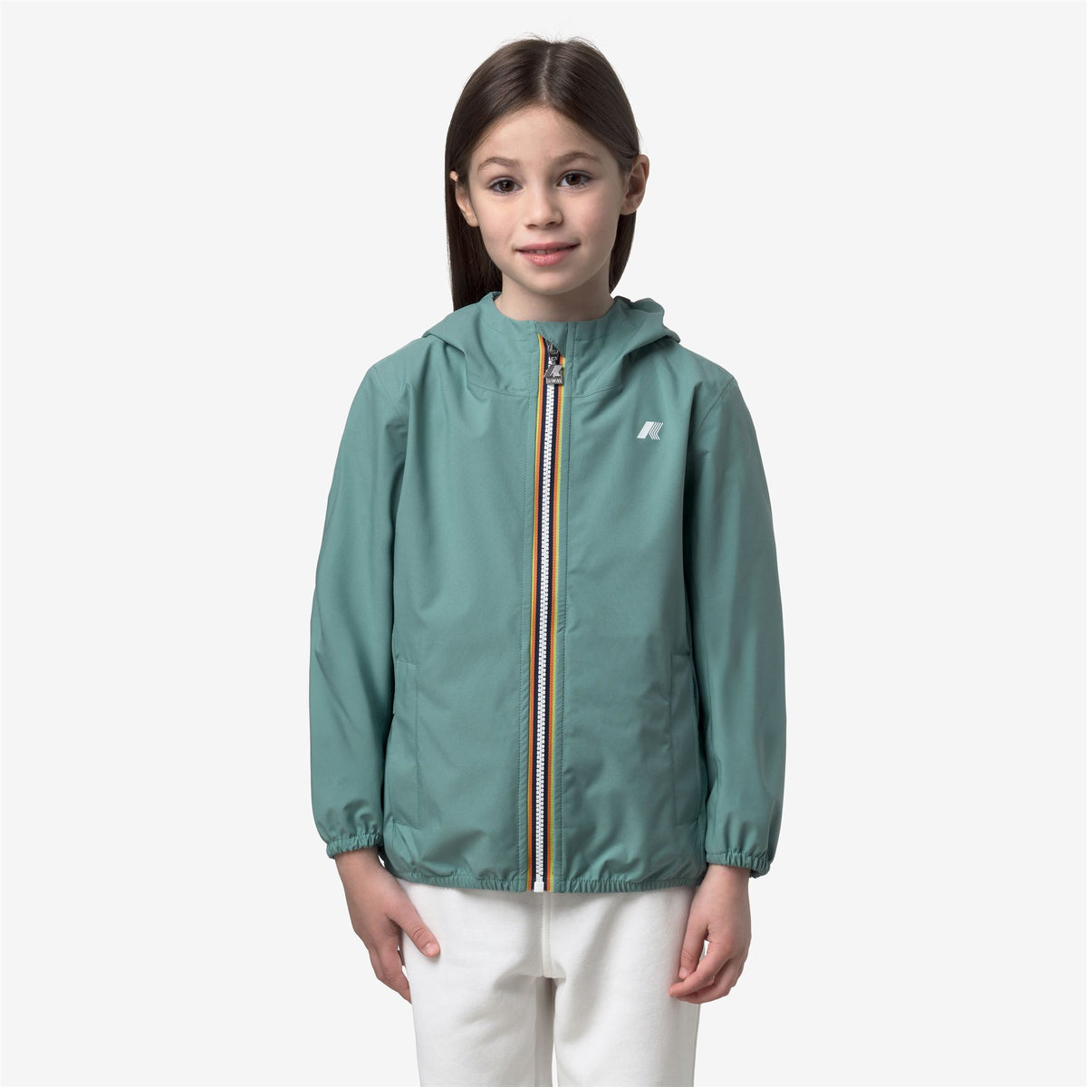Jackets_Girl_P. LILY STRETCH DOT_Short_Green Mine - Commercial 4
