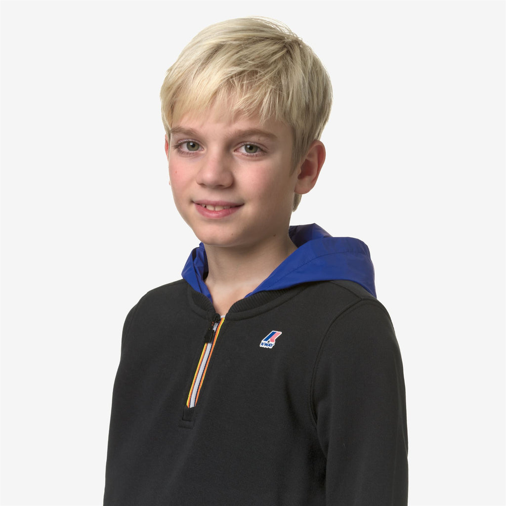 Fleece_BOY_P. LE VRAI DONAT NYLON PC_Jumper_Black Pure - Blue Royal Marine - Commercial 7