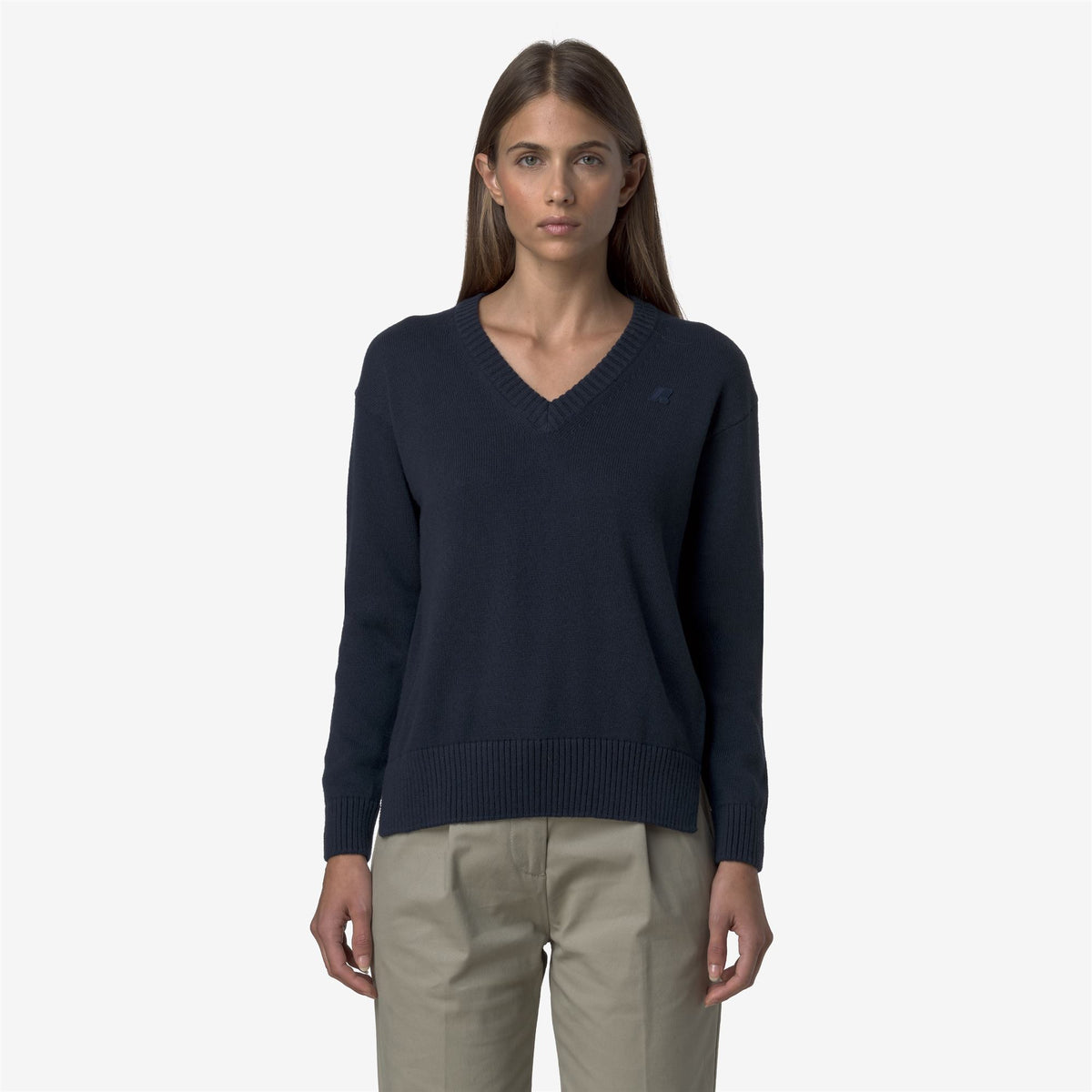 Knitwear_WOMAN_ADINE COTTON CASHMERE_Pull Over_Blue Dress - Commercial 4