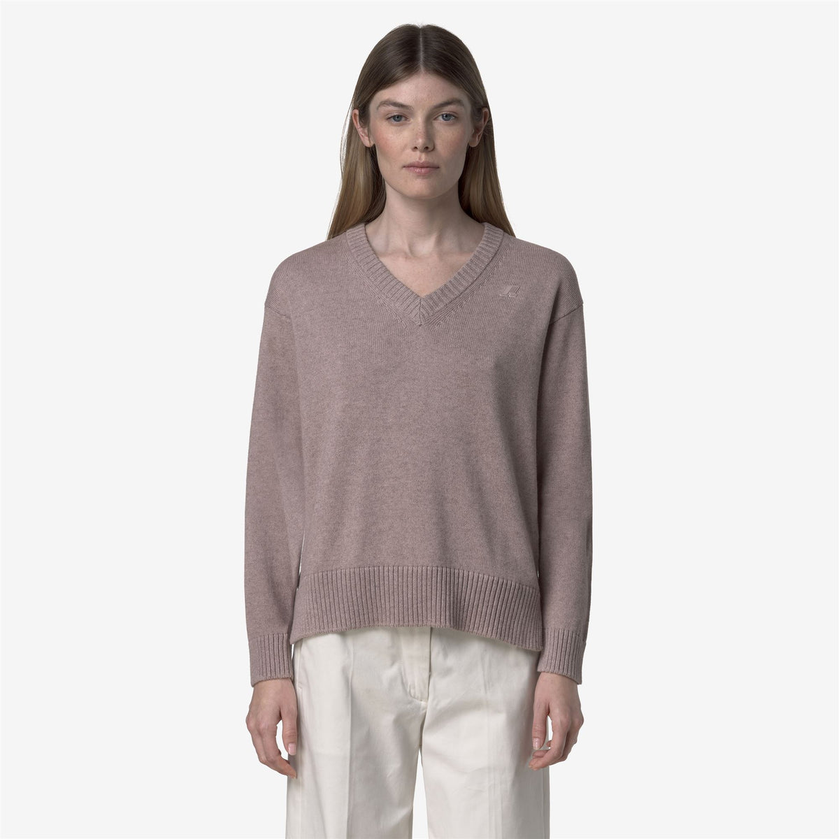 Knitwear_WOMAN_ADINE COTTON CASHMERE_Pull Over_Pink Fawn Mel - Commercial 4
