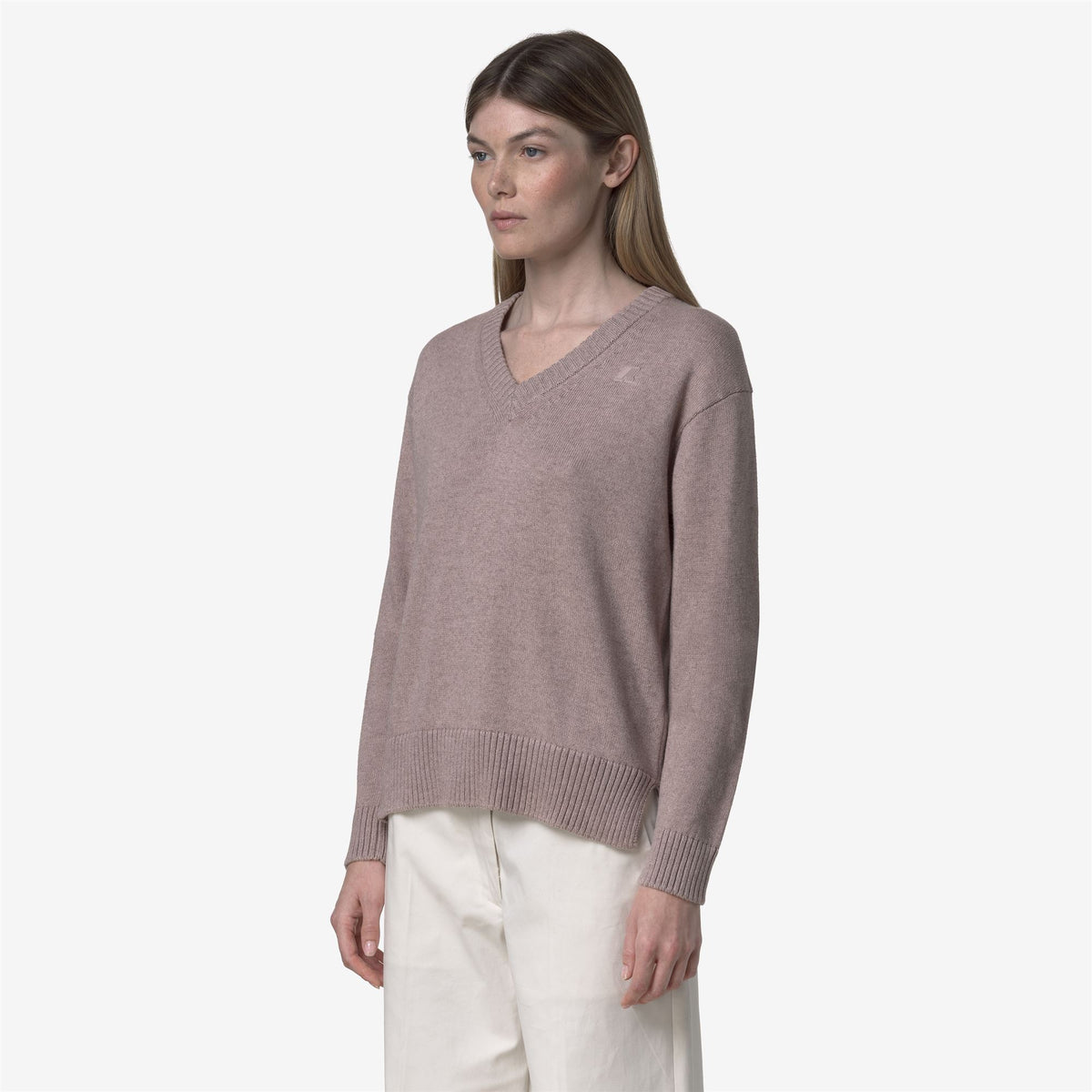 Knitwear_WOMAN_ADINE COTTON CASHMERE_Pull Over_Pink Fawn Mel - Commercial 5