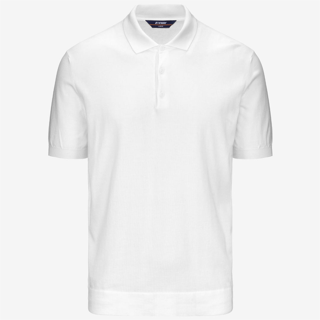 Grey White Men's Classic Knit Polo Shirt for City Wear 01