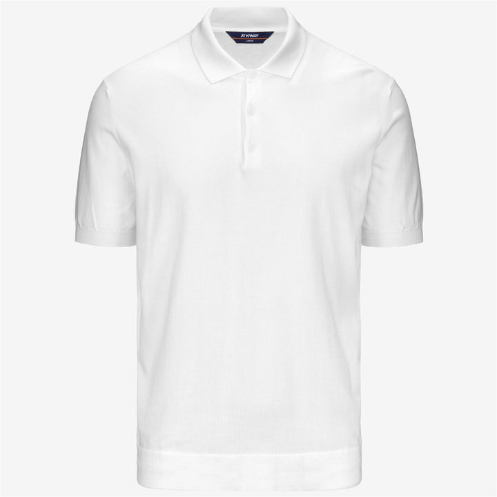 Polo de punto clásico gris y blanco para hombre para uso urbano 1