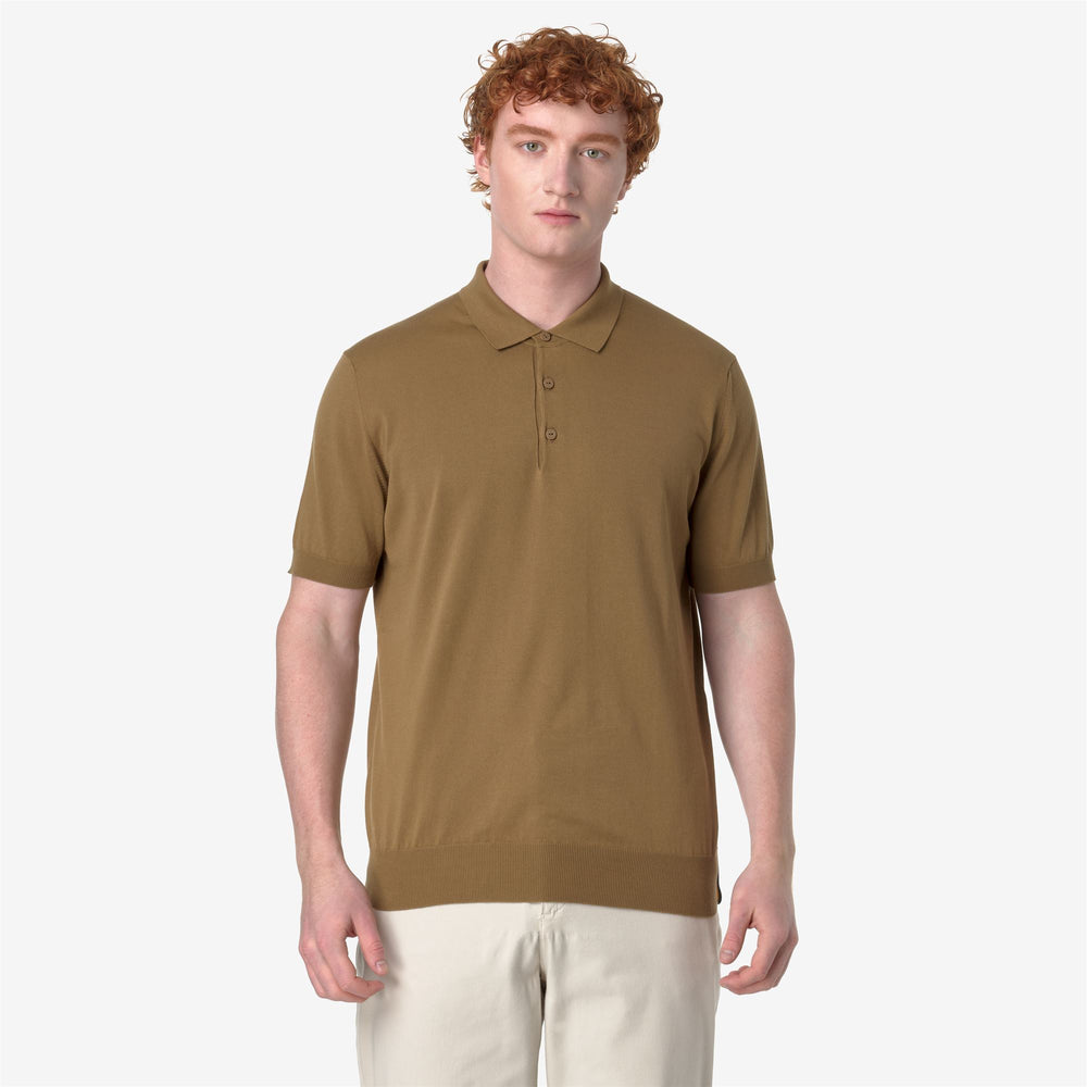 Brown Green Men's Classic Cotton Polo Shirt for City Wear 02