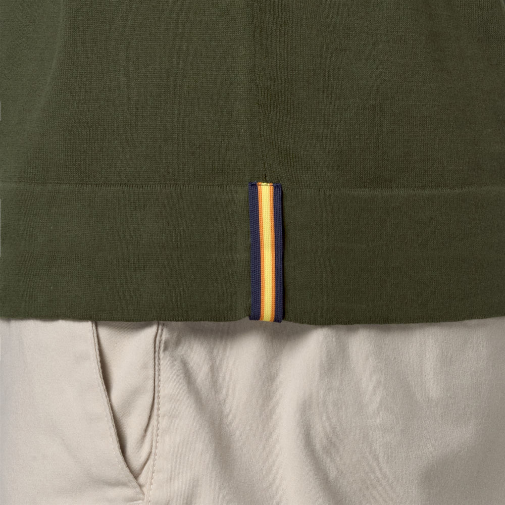 Polo Classica in Cotone Uomo Verde Marrone per Uso Cittadino 02