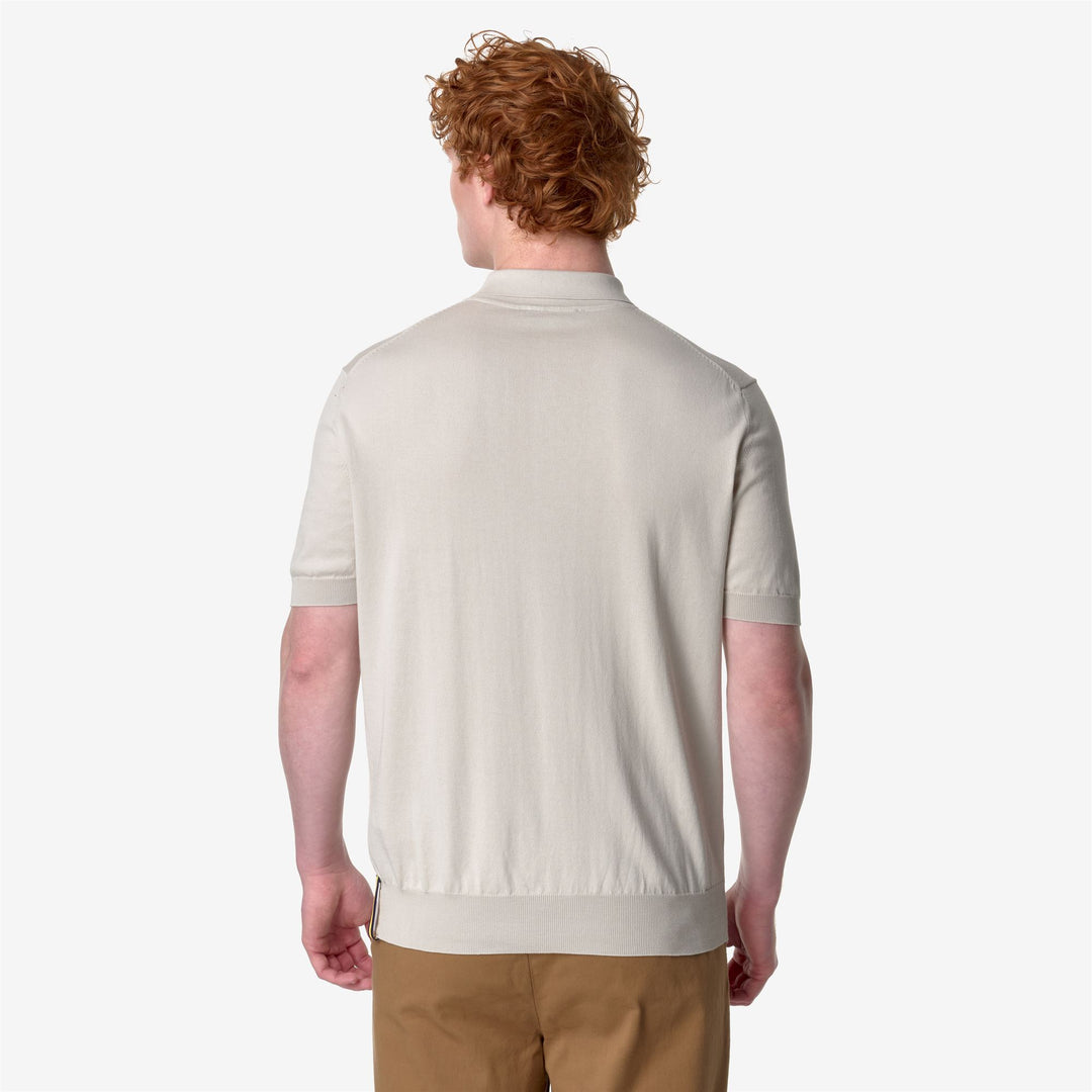Polo Classica In Maglia Uomo Beige Grigio Per Uso Cittadino main