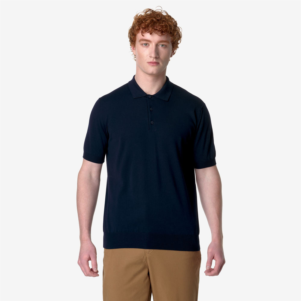 Camisa Polo Clásica de Algodón Azul Profundo para Hombre 02