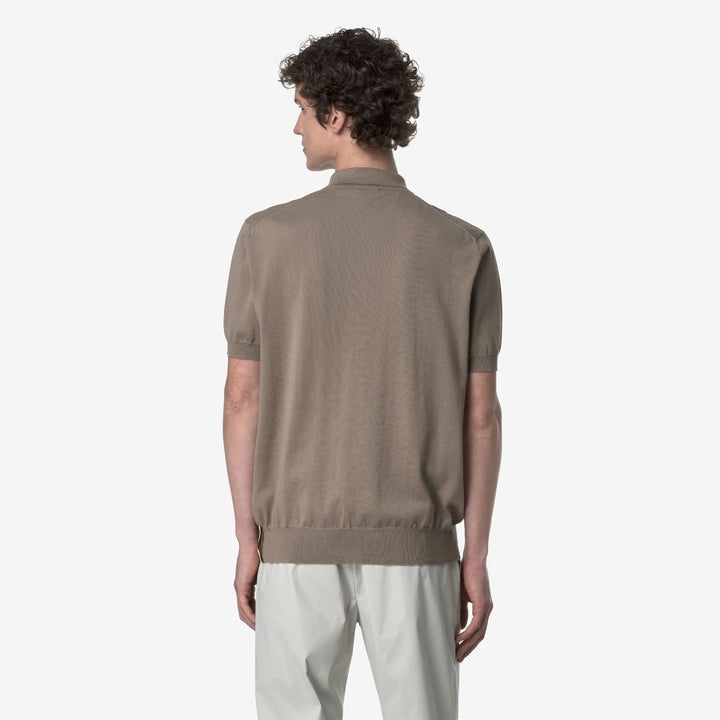 Polo Classica Tricot Beige Marrone Uomo per Uso Cittadino 5